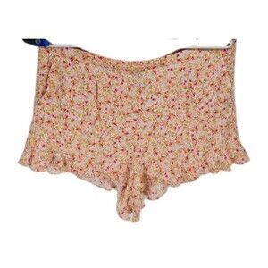 TORRID Women Plus Size 5X Ruffle Short Sunshine Ditsy Floral Elastic Waist 20NA
